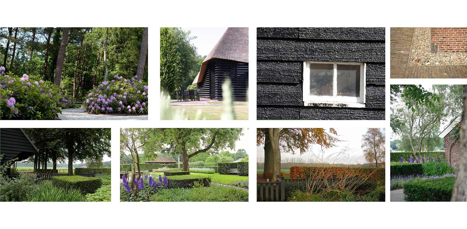 sfeerbeelden landschappelijke tuin Heerde waar ontwerp bepaald is door de openheid van het open ontginningslandschap met zijn noord-zuid relaties - Denkers in Tuinen